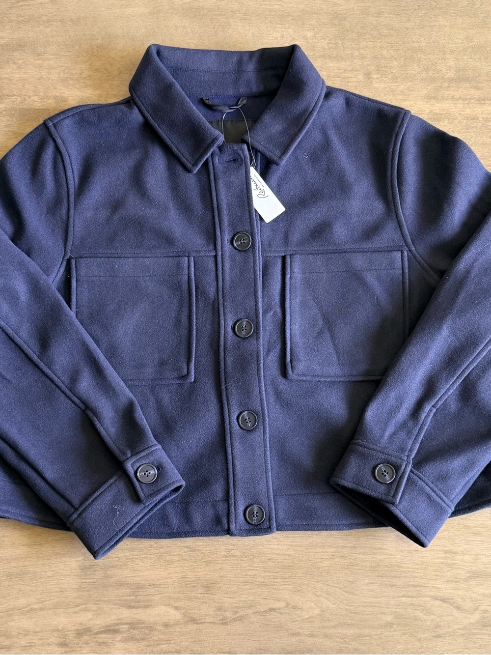 Reitmans Navy Button-Front Jacket